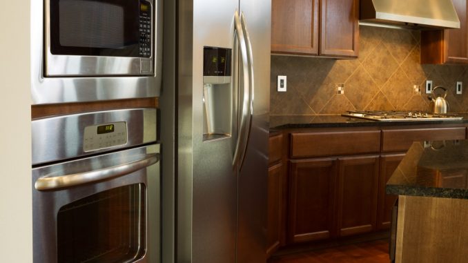 Refrigerator in a kitchen