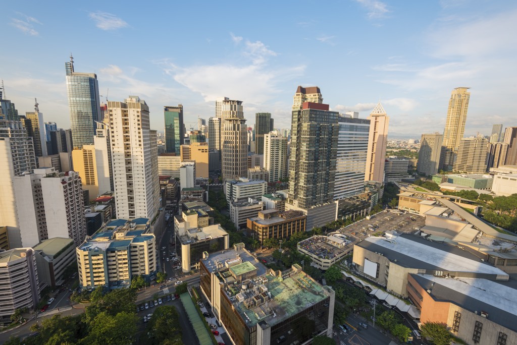 Makati city skyline in Philippines