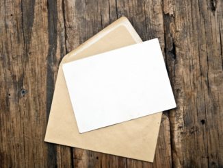 a blank envelope and card