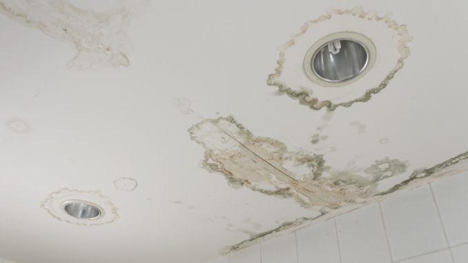 Water damaged ceiling