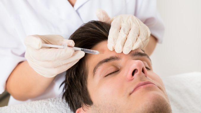 man having botox treatment