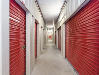 hallway of storage units