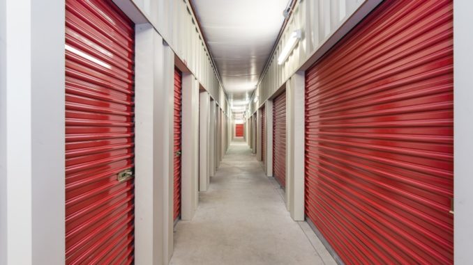 hallway of storage units