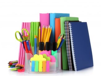 Bright stationery and books