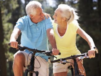 seniors joining a bike ride