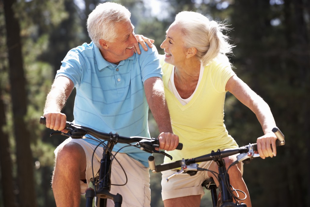 seniors joining a bike ride