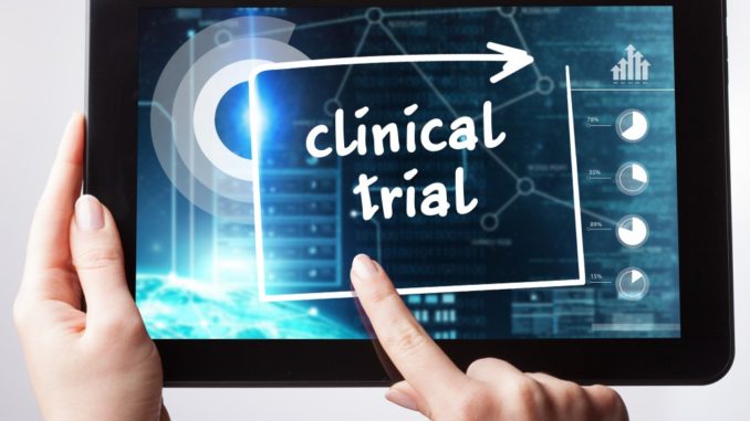 clinical trial written on the tablet
