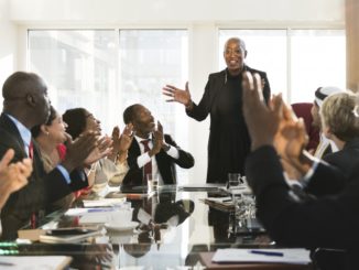 Employees in a conference room