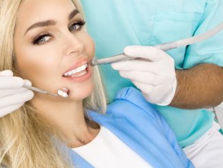 Woman at the dentist