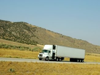 truck on the road