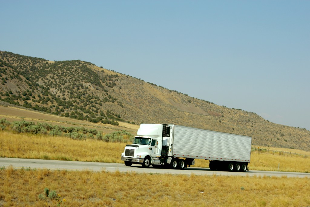 truck on the road