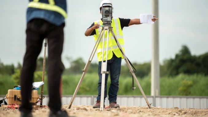 at a construction site