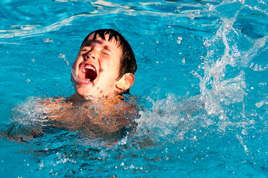 child in the water