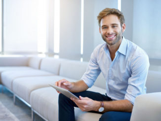 businessman on a couch