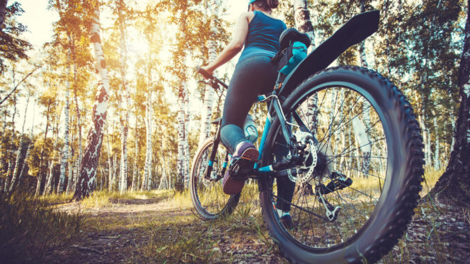 person riding a bike