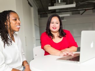 mentor and mentee having a discussion